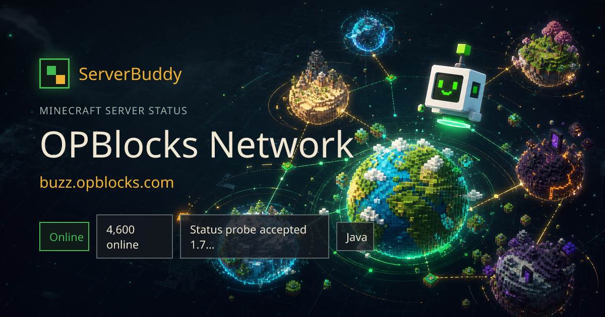 OPBlocks Network Minecraft Server Status, IP & Players - ServerBuddy