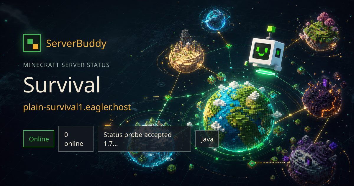 Survival Minecraft Server Status, IP & Players - ServerBuddy