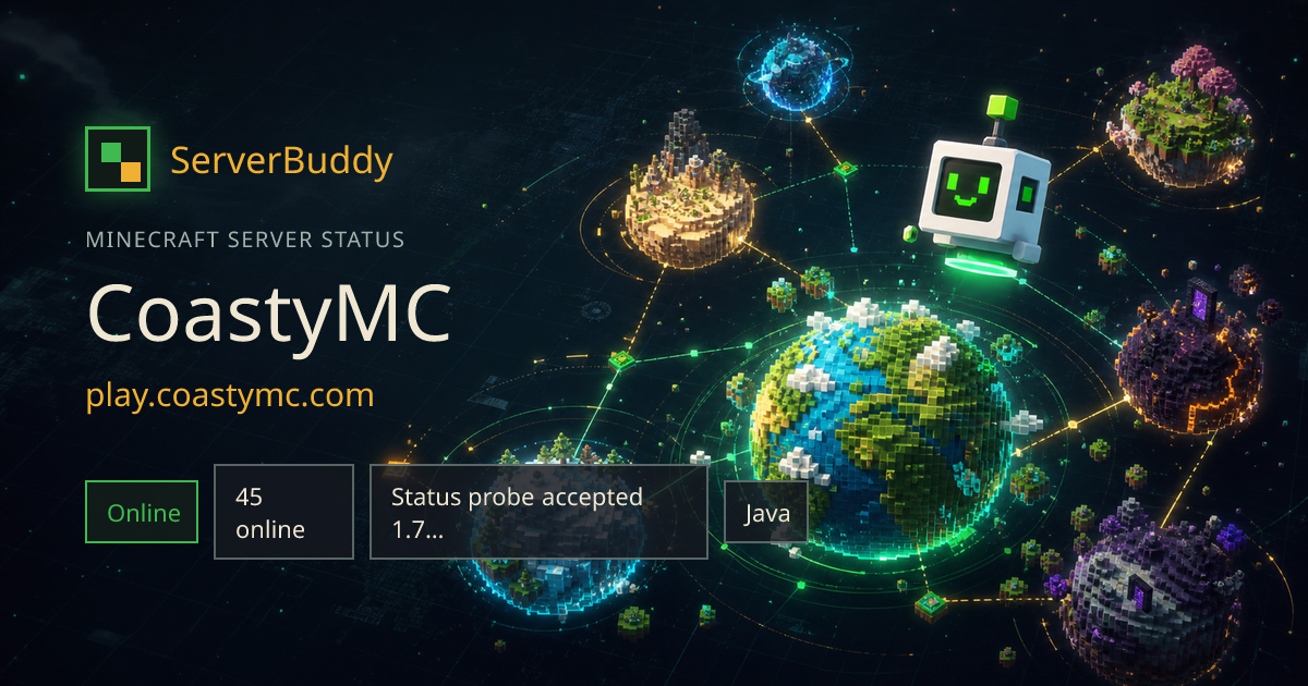 CoastyMC Minecraft Server Status, IP & Players - ServerBuddy