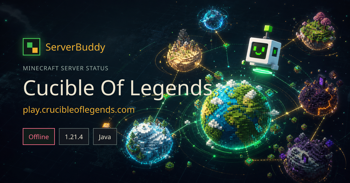 Cucible Of Legends Minecraft Server Status, IP & Players - ServerBuddy
