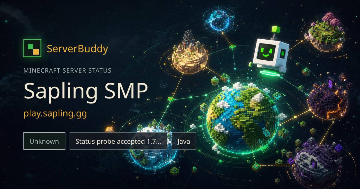 Sapling SMP Minecraft Server Status, IP & Players - ServerBuddy