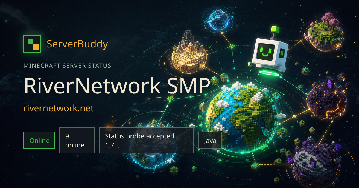 RiverNetwork SMP Minecraft Server Status, IP & Players - ServerBuddy